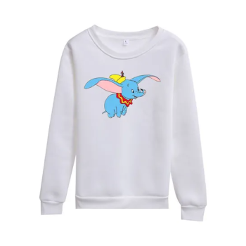 Polyester Long Sleeves Sweatshirt White