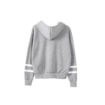 Hooded Sweatshirt With Drawstrings Grey