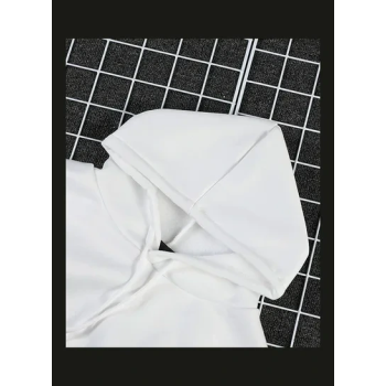 Hoodie Sweatshirt Doraemon Cartoon Loose Thicken Autumn Winter Pullover Tops White