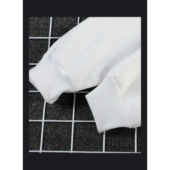 Hoodie Sweatshirt Doraemon Cartoon Loose Thicken Autumn Winter Pullover Tops White