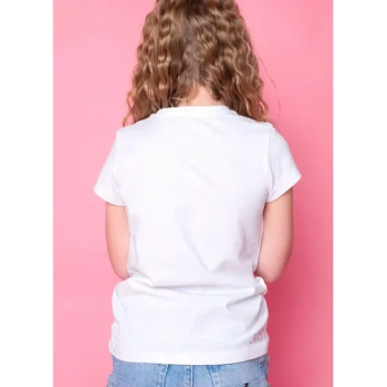 I Am Going To Be a Big Sister Printed Round Neck Short Sleeve White Girl's T-shirt