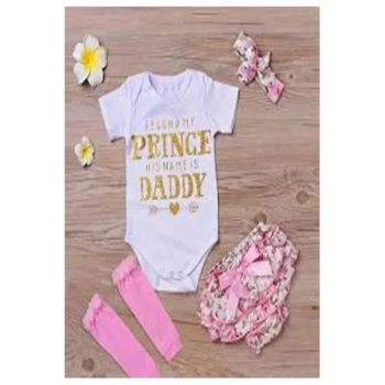 I Found My Prince His Name IS Daddy Printed Romper