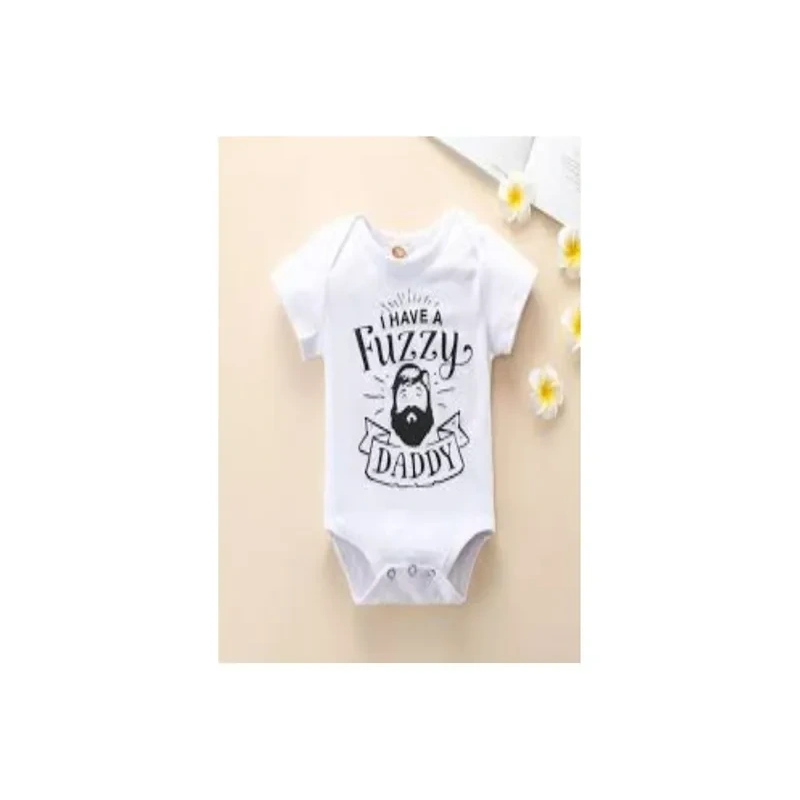 I Have A Fuzzy Daddy Printed Romper