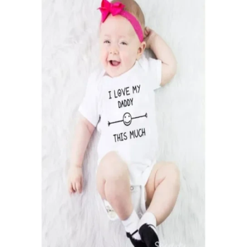 I love My Daddy This Much Baby Onesie