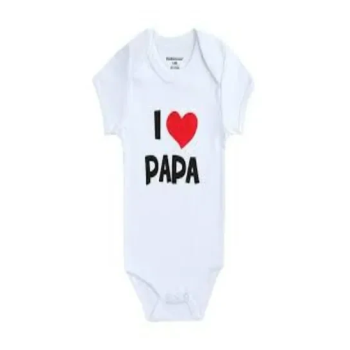 I Love Papa Printed Romper