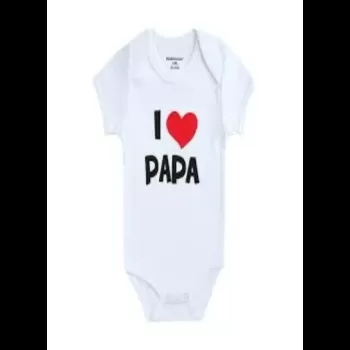 I Love Papa Printed Romper