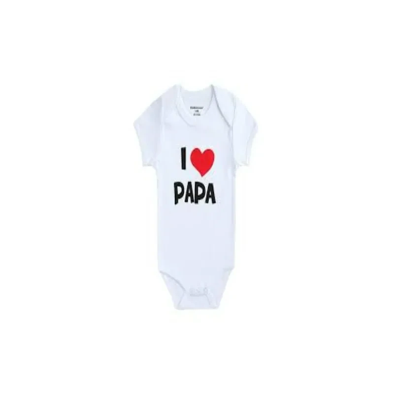 I Love Papa Printed Romper