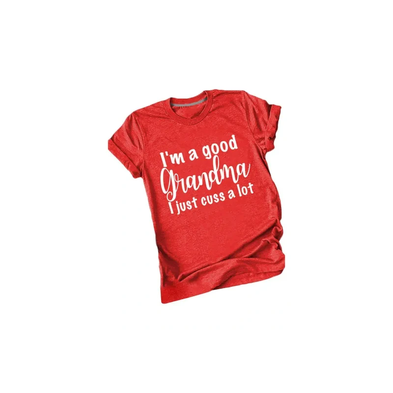 Im A Good Grandma Printed T-Shirt Red