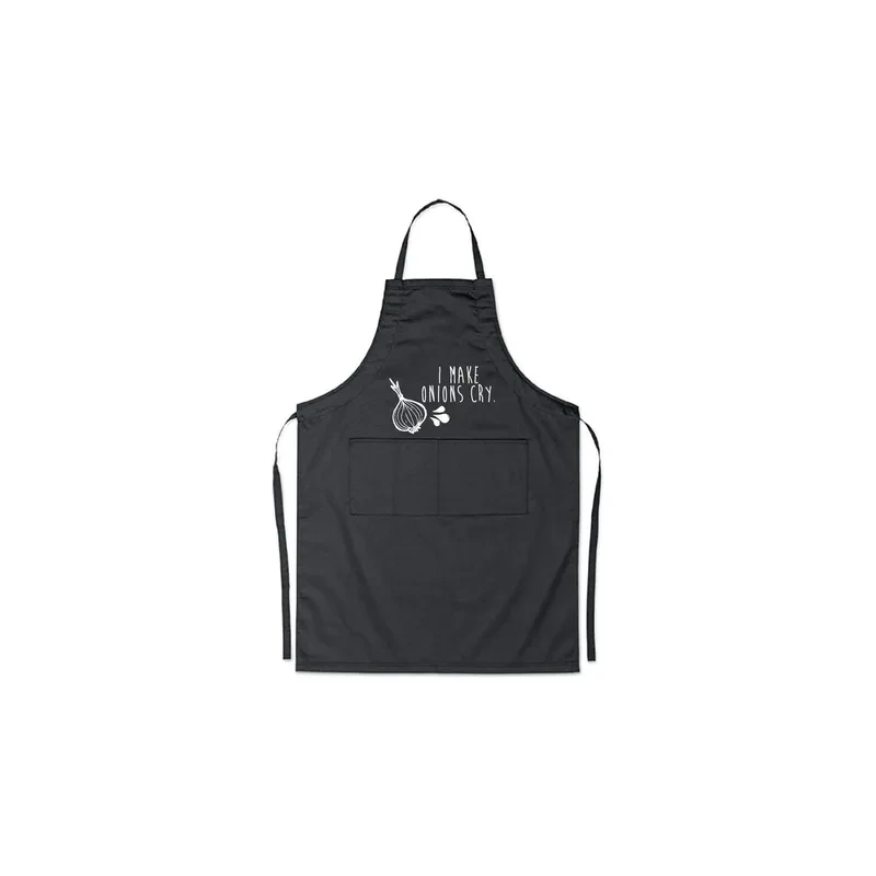 I Make Onions Cry Printed Apron Black 98x69.5cm