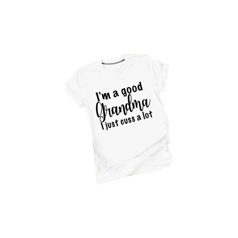 Im A Good Grandma Printed T-Shirt White