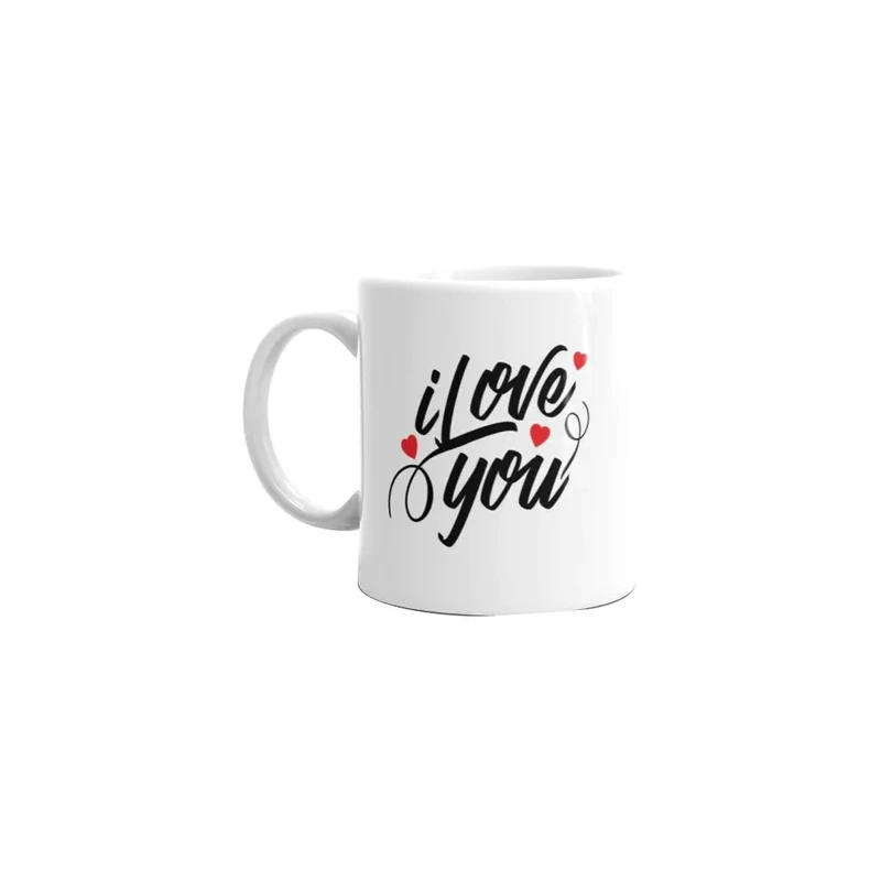 I Love You Printed Coffee Mug White/Black/Red