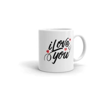 I Love You Printed Coffee Mug White/Black/Red
