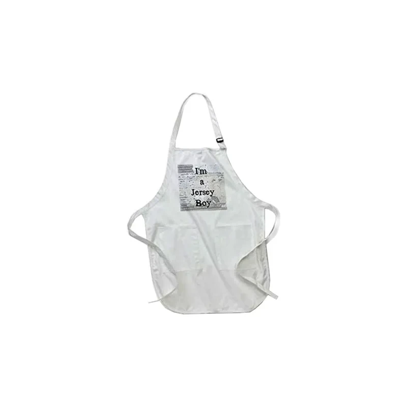 I'M A Jersey Boy Printed Apron With Pockets 22 x 30inch White