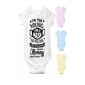I'm Too Young For Mask Baby Onesie