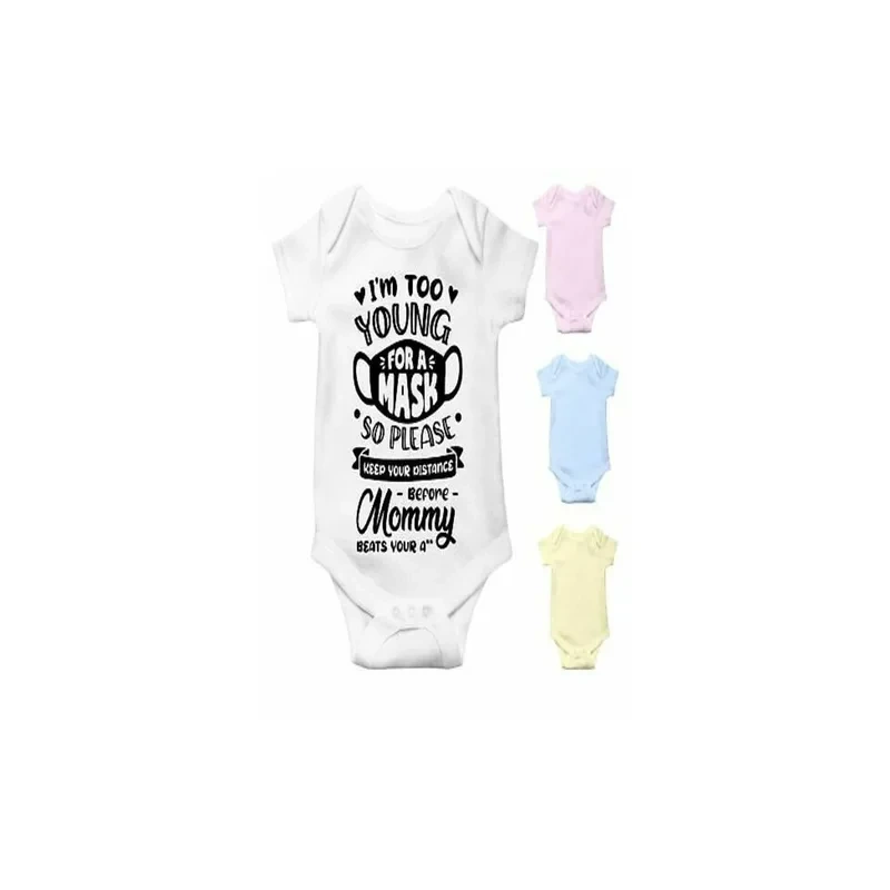 I'm Too Young For Mask Baby Onesie