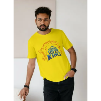 IPL 2022 Fans Special CSK Printed Yellow T-shirt
