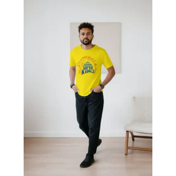 IPL 2022 Fans Special CSK Printed Yellow T-shirt