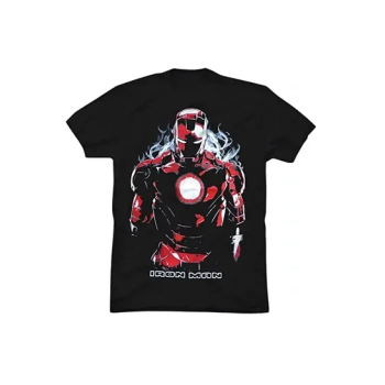Iron Man Printed Short Sleeve Round Neck Super Hero T-shirt For Kids