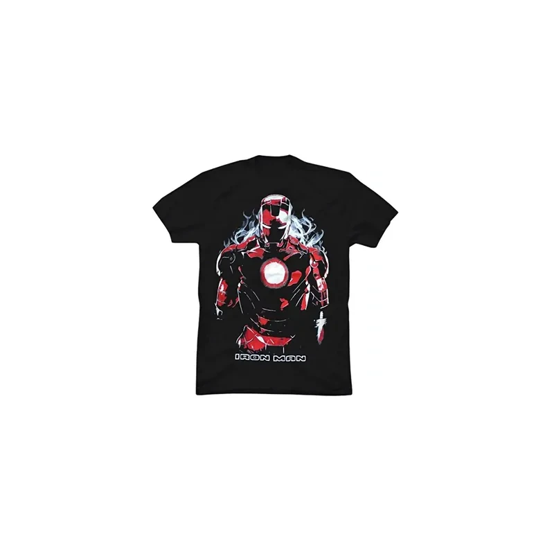 Iron Man Printed Short Sleeve Round Neck Super Hero T-shirt For Kids