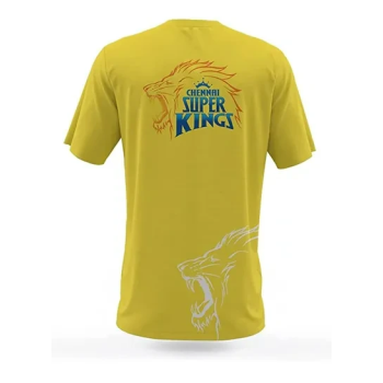 IPL CSK MS Dhoni Printed Round Neck Short Sleeve Fans T-shirt