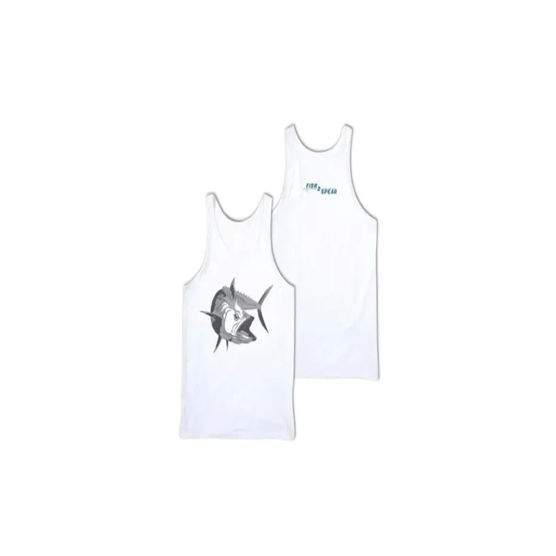 Jersey Tank Top - Kingfish, White