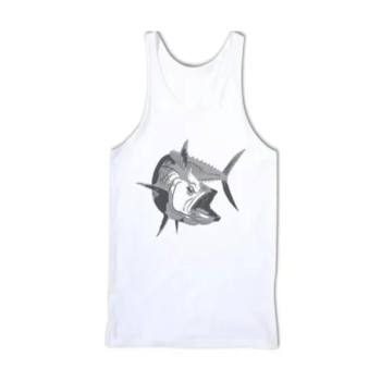 Jersey Tank Top - Kingfish, White