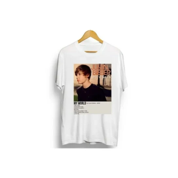 Justin Bieber Round Neck Short Sleeve Printed T-shirt
