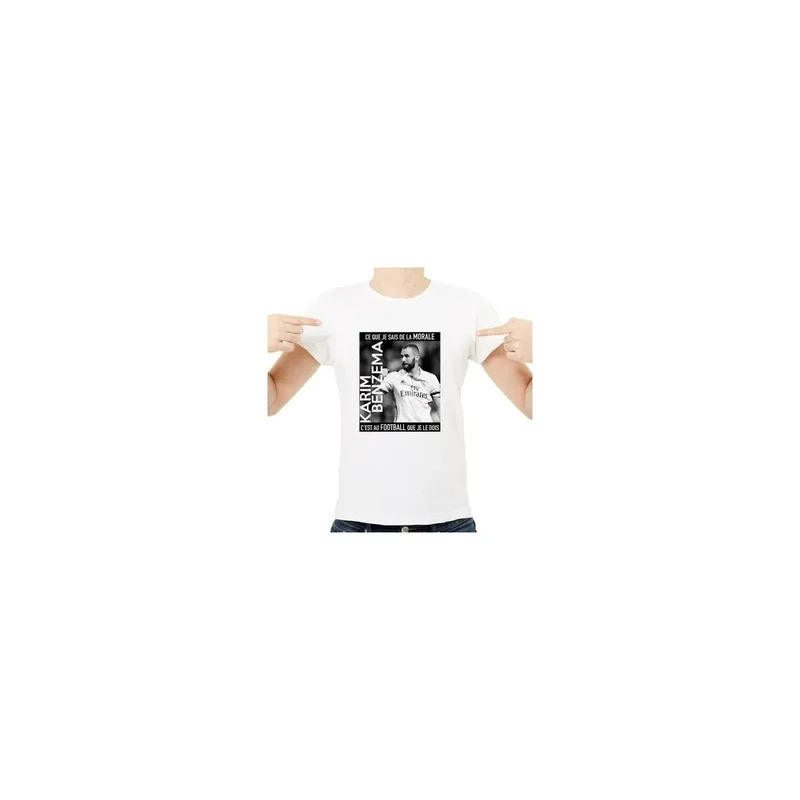 Karim Benzema Printed Round Neck Short Sleeve T-shirt