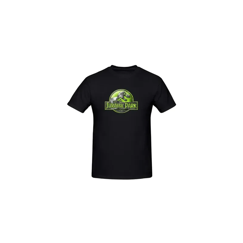 Jurassic Printed Cotton Short Sleeves T-Shirt Black