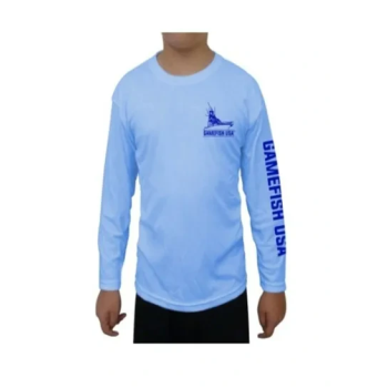 Kid's Long Sleeve Microfiber Moisture Wicking Performance Fishing Shirt
