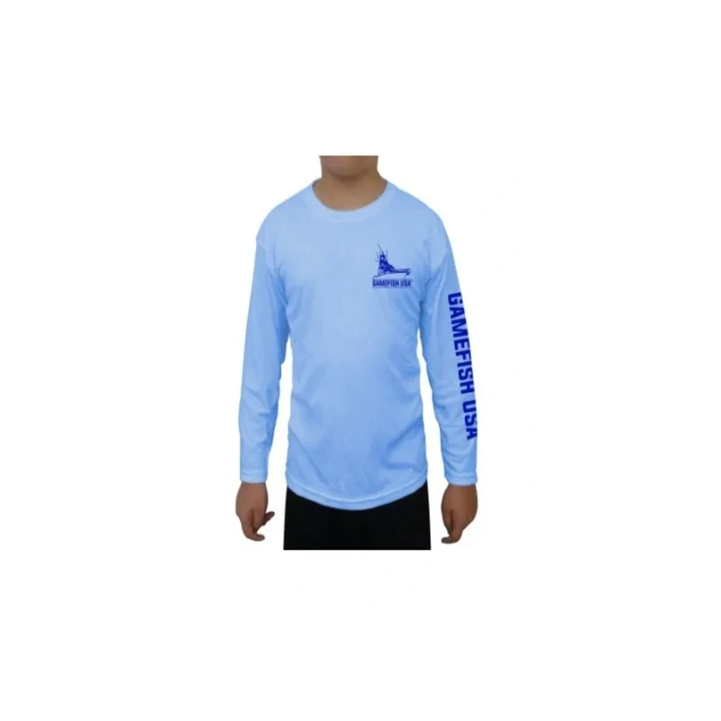 Kid's Long Sleeve Microfiber Moisture Wicking Performance Fishing Shirt