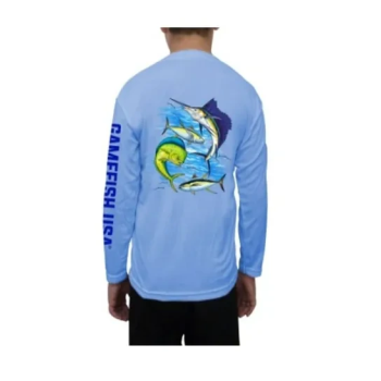 Kid's Long Sleeve Microfiber Moisture Wicking Performance Fishing Shirt