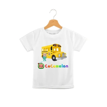 Kids T-Shirt Cocomelon Nico Character Print On Demand Unisex Child White Tees