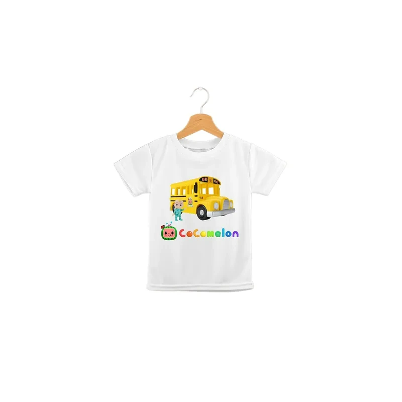 Kids T-Shirt Cocomelon Nico Character Print On Demand Unisex Child White Tees