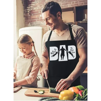 Kitchen Cooking Adjustable Waterdrop Resistant Funny Dad Apron With Pockets