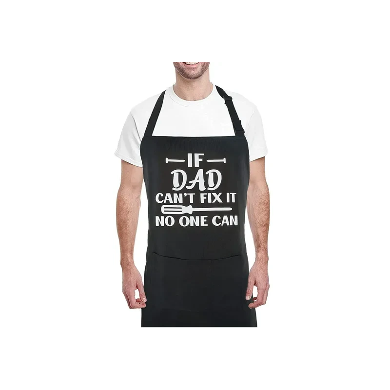 Kitchen Cooking Apron Adjustable Waterdrop Resistant Funny Dad Apron With Pockets