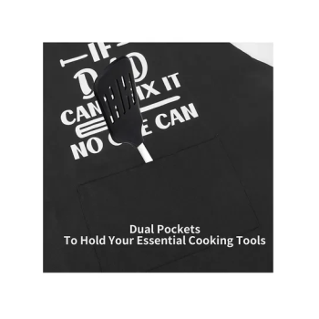 Kitchen Cooking Apron Adjustable Waterdrop Resistant Funny Dad Apron With Pockets