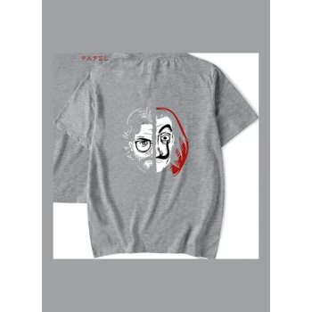 La Casa de Papel Printed Men's T-Shirt Grey