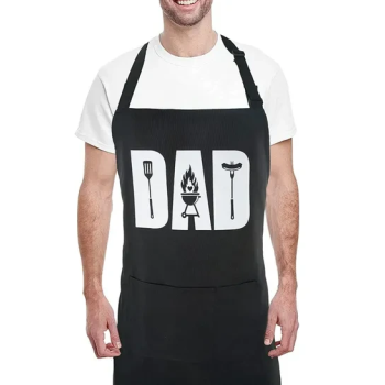Kitchen Cooking Funny Dad Printed Adjustable Waterdrop Resistant Apron With Pockets