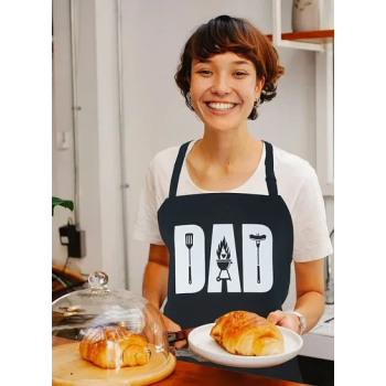 Kitchen Cooking Funny Dad Printed Adjustable Waterdrop Resistant Apron With Pockets