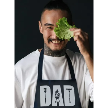 Kitchen Cooking Funny Dad Printed Adjustable Waterdrop Resistant Apron With Pockets