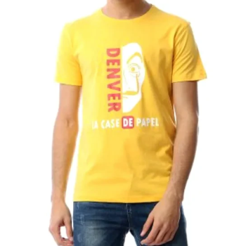 IZOR La Casa De Papel Printed T-Shirt Yellow