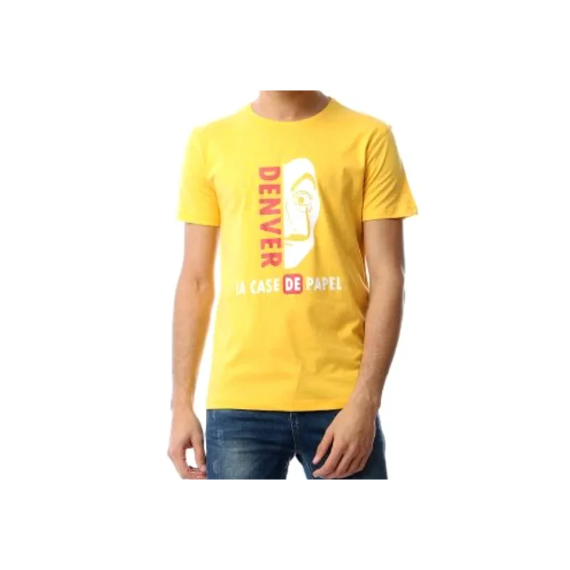 IZOR La Casa De Papel Printed T-Shirt Yellow