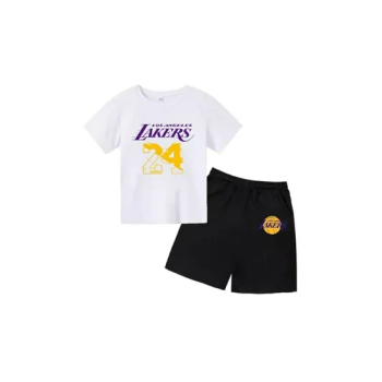 LA Lakers Fans Basketball Unisex T-shirt Short Set For Kids