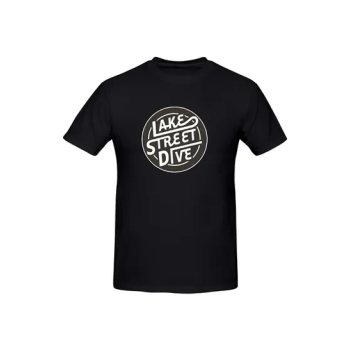 Lake Street Dive Printed Cotton Short Sleeve T-shirt Black