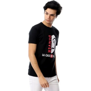 IZOR La Casa De Papel Printed Short Sleeve T-Shirt Black