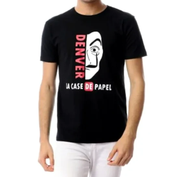 IZOR La Casa De Papel Printed T-Shirt Black