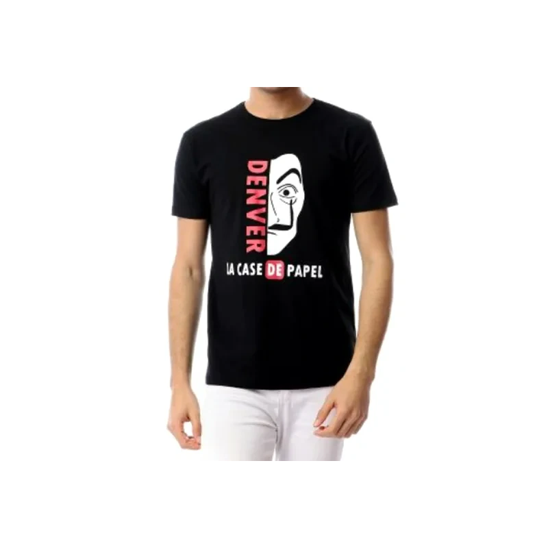 IZOR La Casa De Papel Printed T-Shirt Black