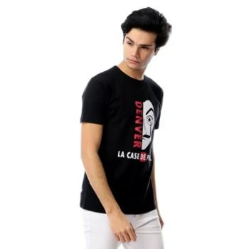 IZOR La Casa De Papel Printed T-Shirt Black