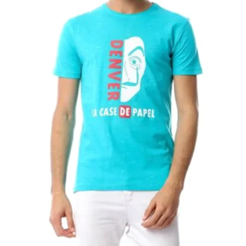 IZOR La Casa De Papel Printed T-Shirt Blue